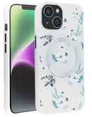 Compra tu case de carga inalámbrica con diseño de flores color blanco para iPhone 15 en Guatemala con envío rápido y seguro.