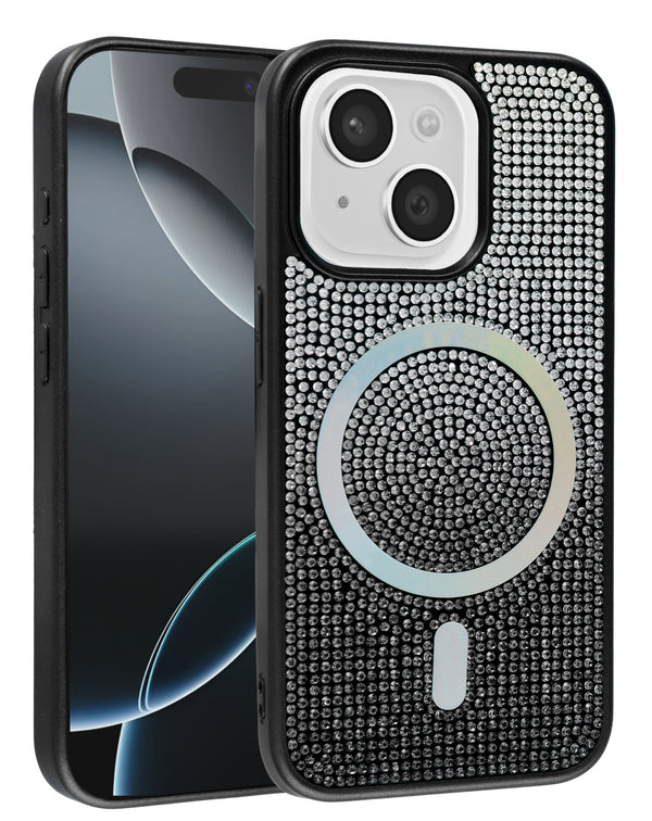 Encuentra la mejor funda con carga inalámbrica Bling Diamond Crystal para iPhone 15 en Guatemala.