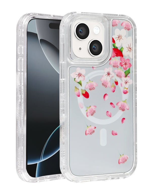 Encuentra la Funda transparente Flower Design con cargador wireless Style 6 para iPhone y más accesorios en Guatemala.