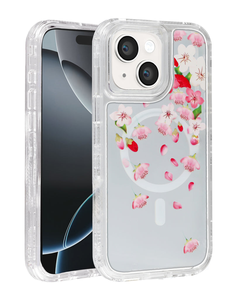 Encuentra la Funda transparente Flower Design con cargador wireless Style 6 para iPhone y más accesorios en Guatemala.
