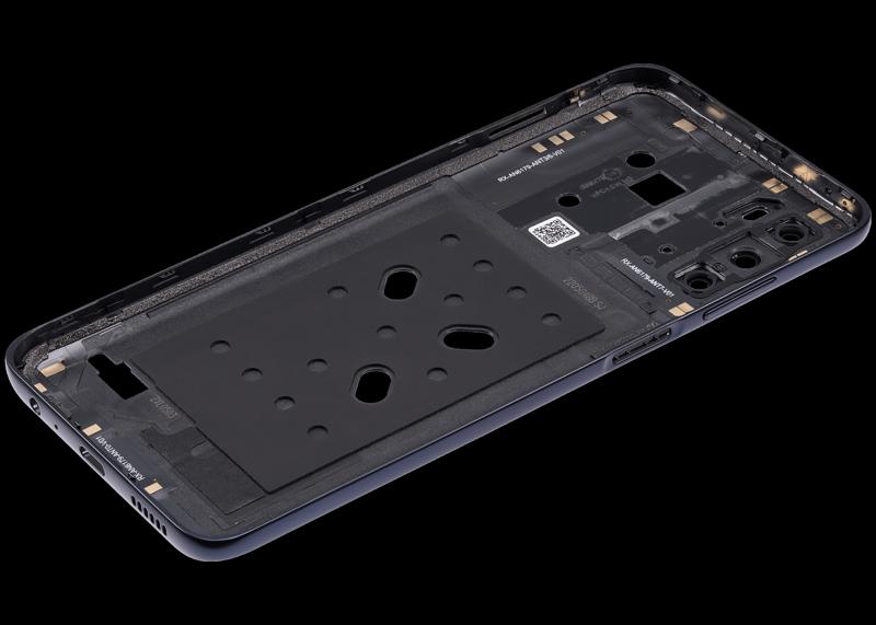 Carcasa intermedia con lente de camara para Motorola Moto G 5G (XT2213 / 2022) (Gris Lunar)