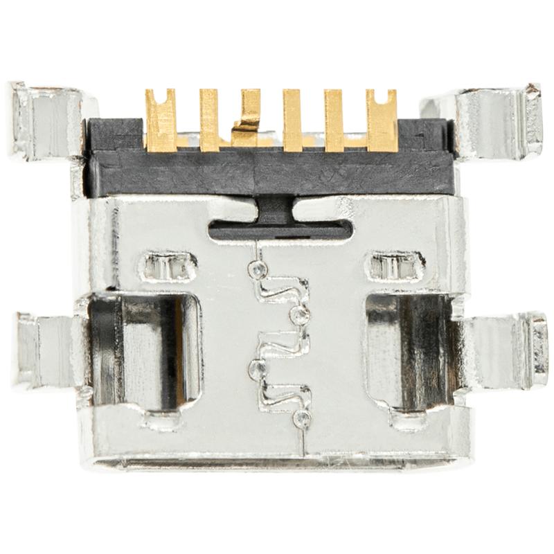 Puerto de carga Micro B 06 Pin con 4 puntos de anclaje para soldar