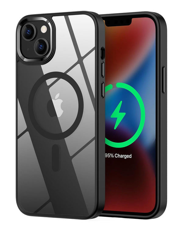 Protege tu iPhone 15 Plus de forma elegante con este estuche transparente magnético en Guatemala.