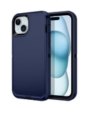 Encuentra la mejor funda heavy duty para iPhone 14 Plus/15 Plus en Guatemala con variedad de colores en azul oscuro y negro.