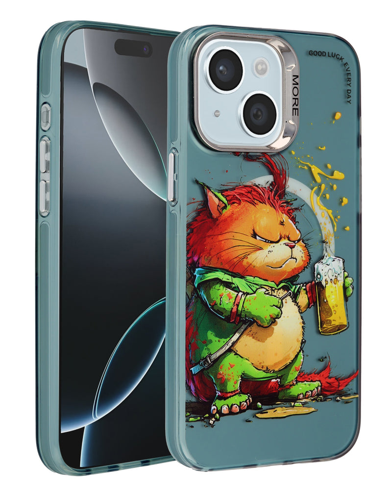 Encuentra el mejor estuche de carga inalámbrica con diseño Animal Graffiti para iPhone 15 Plus en Guatemala.