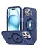 Encuentra la funda Magsafe con soporte para cámara en color azul para iPhone 15 Pro en Guatemala, disponible en SlowBack.