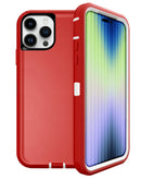 Encuentra en Guatemala el mejor case heavy duty para iPhone 15 Pro en color rojo y blanco.