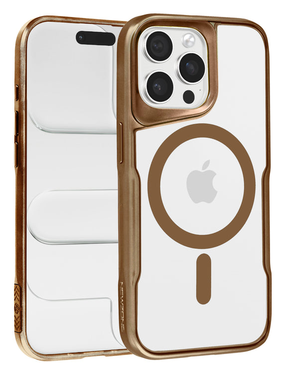 Estuche magnetico brillante y transparente DESERT GOLD iPhone 15 Pro