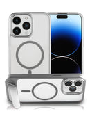 Compra el Magsafe Case con soporte metálico plateado para iPhone 15 Pro en Guatemala al mejor precio.