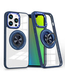 Encuentra en Guatemala el mejor Case transparente con carga inalámbrica y soporte para anillo para iPhone 15 Pro en color DARK BLUE.