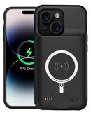 Encuentra el mejor case de carga slim con Msafe Charging de 8500mAh para iPhone 15 Plus en Guatemala.