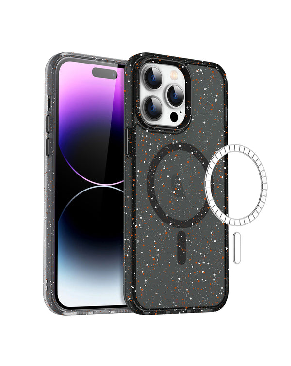 Encuentra la mejor caja de carga inalámbrico para iPhone 15 Pro Max en Guatemala con Splash Ink Design en color negro en talleres de reparaciones autorizados.