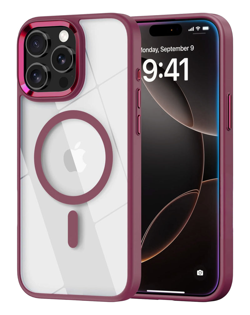 Encuentra la funda transparente magnética brillante para iPhone 15 Pro Max en Guatemala, ideal para proteger tu dispositivo con estilo CHERRY.