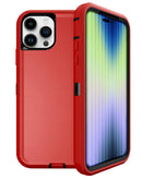 Protege tu iPhone 15 Pro Max con este case robusto en color rojo y negro en Guatemala.