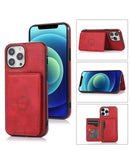 Encuentra la mejor funda cartera de cuero en Guatemala para tu iPhone 15 Pro Max en rojo en SlowBack.
