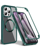 Funda de silicona shockproof completo iPhone 15 Pro Max Verde