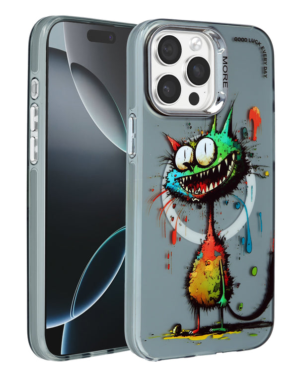 Encuentra la mejor funda de carga inalámbrica con diseño Animal Graffiti para iPhone 15 Pro Max en Guatemala.