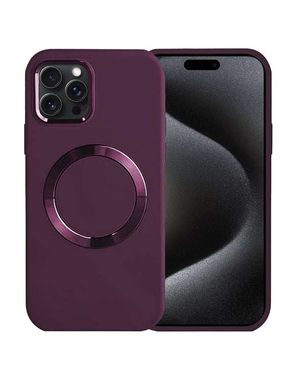 Compra la mejor funda de silicona sólida con carga inalámbrica para iPhone 15 Pro Max en Guatemala.