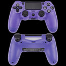 Mando DoubleShock 4 alámbrico morado eléctrico para PlayStation 4, con cable USB.