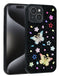 Estuche de Mariposa con Brillo y Diamantes de Imitación en Color Negro para iPhone 14 Plus / 15 Plus, accesorio móvil en Guatemala.