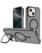Funda transparente con soporte para cámara y carga inalámbrica para iPhone 14 Plus / 15 Plus en Guatemala.