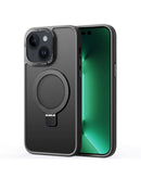 Protector de alta calidad con carga inalámbrica y soporte de anillo para iPhone 14 Plus / 15 Plus en Guatemala.