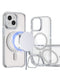 Encuentra fundas transparentes magnéticas con soporte para cámara iPhone 14 Plus/15 Plus en Guatemala.