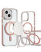 Protege tu iPhone 14 Plus / 15 Plus con una funda magnética transparente con soporte de cámara en Guatemala.