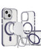 Protege tu iPhone 14 Plus / 15 Plus con una funda magnética transparente con soporte de cámara en Guatemala.