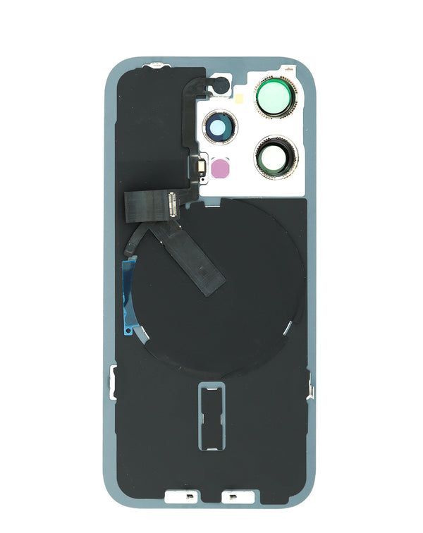 Tapa trasera blanca de titanium para iPhone 15 Pro sin logo, con NFC inalámbrico y MagSafe en Guatemala.