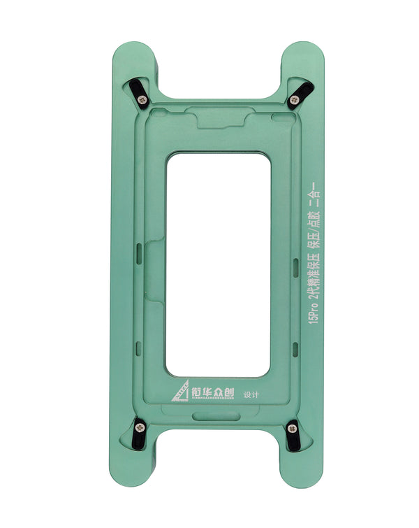 Encuentra el mejor molde clamp bisel magnético para iPhone 15 Pro en Guatemala en SlowBack, mayorista de accesorios y herramientas para reparaciones.