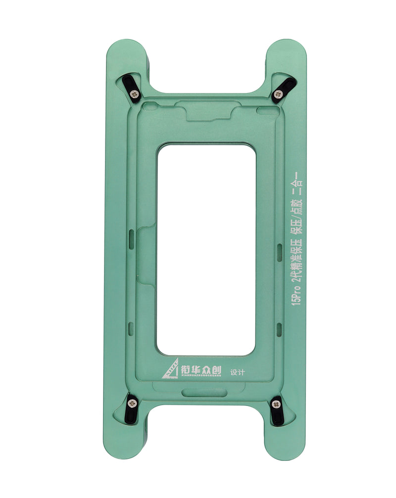 Encuentra el mejor molde clamp bisel magnético para iPhone 15 Pro en Guatemala en SlowBack, mayorista de accesorios y herramientas para reparaciones.