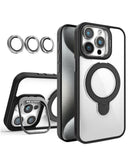 Protege tu iPhone 15 Pro con una funda magnética transparente con soportes y lente de cámara en Guatemala.
