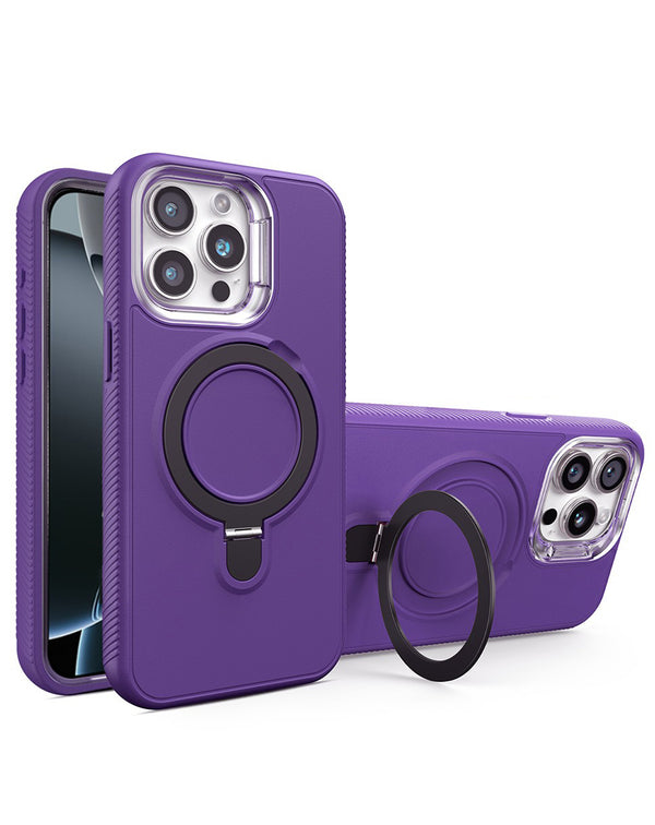 Compra un case de alta resistencia con carga inalámbrica y atril para iPhone 15 Pro en Guatemala.
