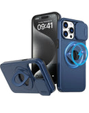 Encuentra la mejor funda con soporte de anillo y cubierta deslizante para lente de cámara iPhone 15 Pro en Guatemala.