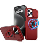 Protege tu cámara con esta funda deslizante con soporte anillo en color rojo en Guatemala.