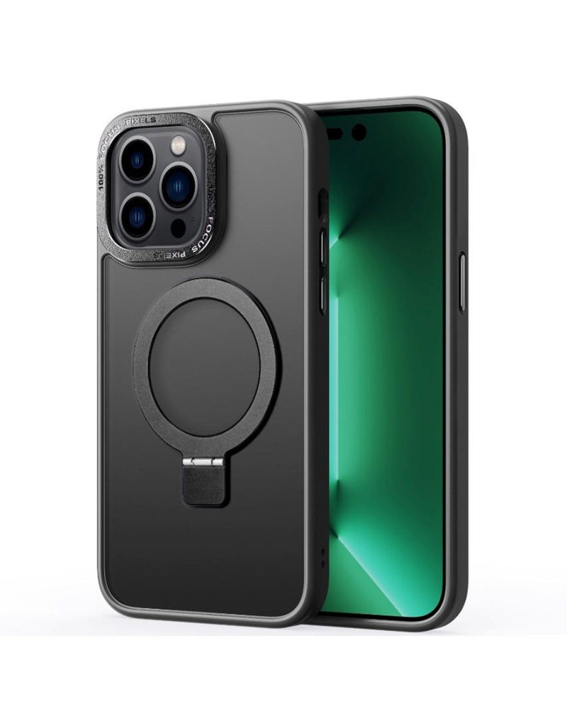 Compra el Case de carga inalámbrica Carbon con soporte de anillo para iPhone 15 Pro en Guatemala, ideal para tu dispositivo y con envío rápido.