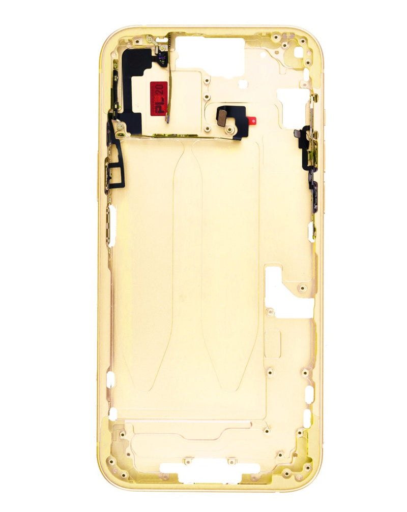 Encuentra el mejor precio en Guatemala para el Marco Medio iPhone 15 Plus en color amarillo en nuestra tienda mayorista de componentes para iPhone.