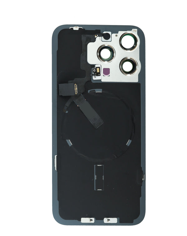 Encuentra tapa trasera para iPhone 15 Pro Max con marco y carga inalámbrica en Guatemala en nuestro taller de reparaciones.
