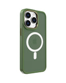 Encuentra el mejor case magnético de carga inalámbrica para iPhone 15 Pro en Guatemala con este modelo DARK GREEN.