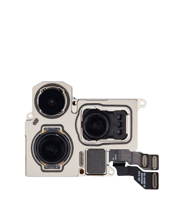 Reparación de cámara trasera premium para iPhone 15 Pro Max en Guatemala.