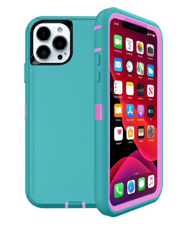 Encuentra la mejor funda resistente para tu iPhone 15 Pro Max en Guatemala, disponible en color TEAL & PINK.