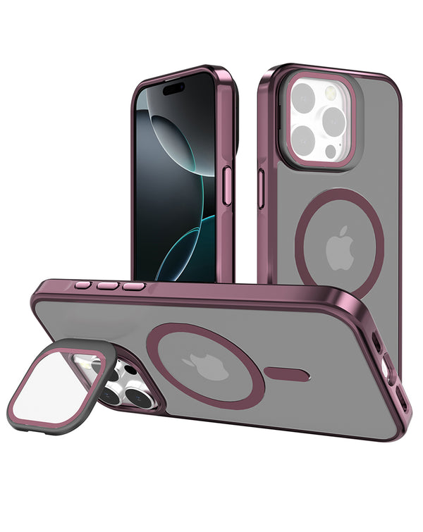Encuentra la mejor funda transparente y fina con soporte para cámara y carga inalámbrica para iPhone 15 Pro Max en Guatemala.