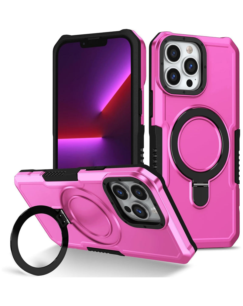Compra el Case rígido antishock con portador de anillo para iPhone 15 Pro Max en Guatemala al mejor precio en tiendas de accesorios para celulares.