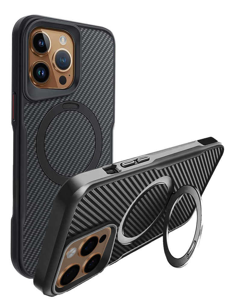 Protege tu iPhone 15 Pro Max con estilo con esta funda de fibra de carbono magnética en Guatemala.