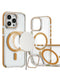Encuentra la mejor funda magnética transparente con soporte para cámara y kickstand para iPhone 15 Pro Max en Guatemala.