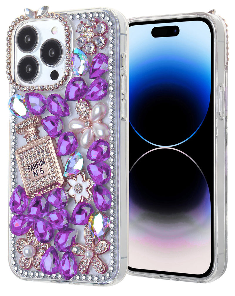 Encuentra la funda con diseño de oso y rhinestones para iPhone 15 Pro Max en Guatemala con la mejor calidad y diversidad de colores en SlowBack.