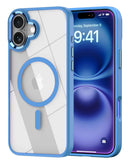 Encuentra la mejor funda magnética transparente brillante para iPhone 16 en Guatemala con SlowBack, distribuidor mayorista de accesorios para iPhone.