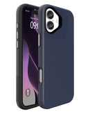Encuentra la mejor funda protectora de doble capa con absorción de choques para tu iPhone 16 en Guatemala, disponible en color azul en SlowBack.