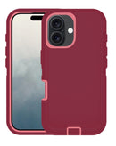 Encuentra en Guatemala el mejor estuche heavy duty para iPhone 16 en color MAROON & PINK en SlowBack.